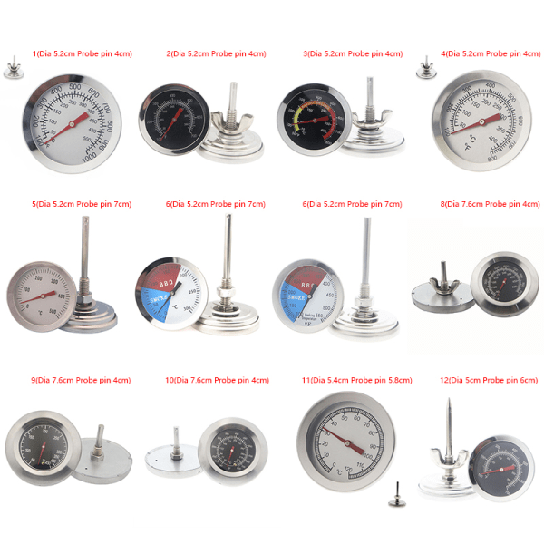 Ugnsspistermometer Grilltemperaturmätare för hemmakök 5(dia5.2cm pin7cm)