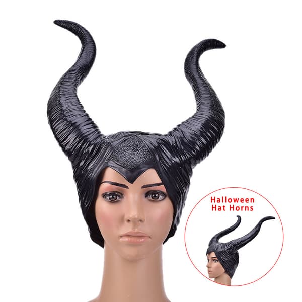 Halloween Hat Horns Cosplay Maleficent Evil Queen Headpiece Hea
