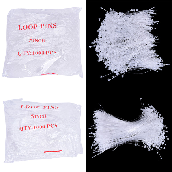 1000 st/lot Loop Plastic Tag Bands Fästelement Säkerhet Loop Snap Clear 7
