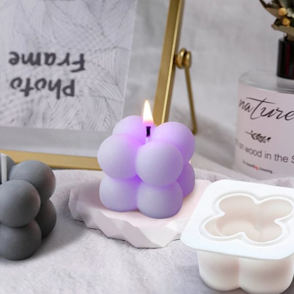 DIY silikonljusformar 3D Handy Soy Shaped Aromatherapy Pla A