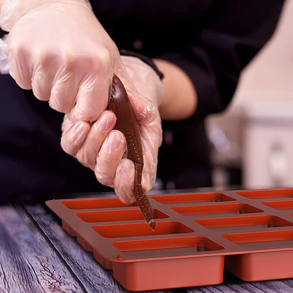 12 hålrum Non-stick Mini Brownie Pan Bröd Pan Silikon Mini