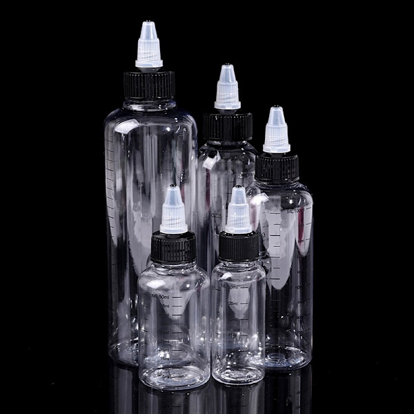30ml-250ml Plast PET vätskekapacitet Dropper Flaskor Pigment 100ml