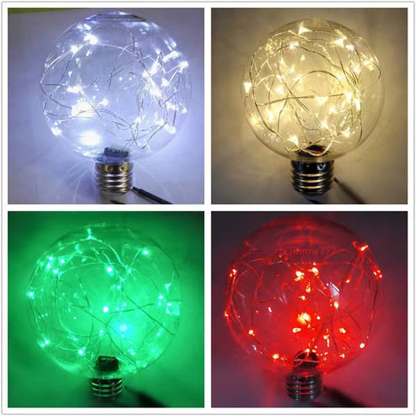 LED Edison String Lighting Bulb E27 220V Colorful RGB Lighting Co warm light