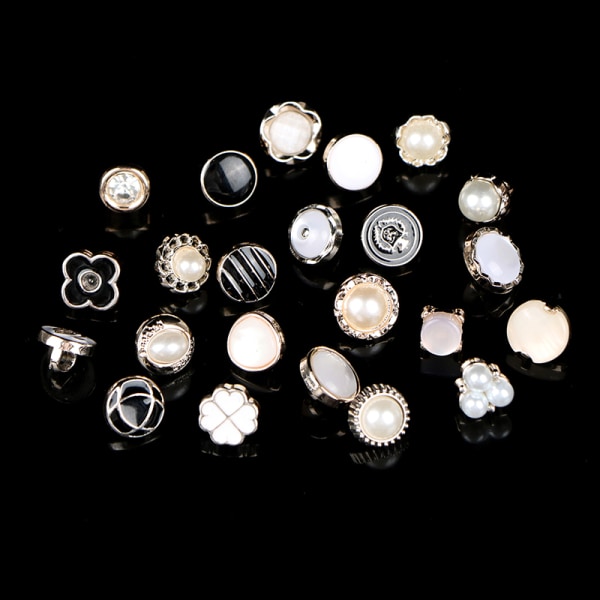 10 st Fashion Pearl Buttons Damskjortor Dekorativa spännen Ac 2