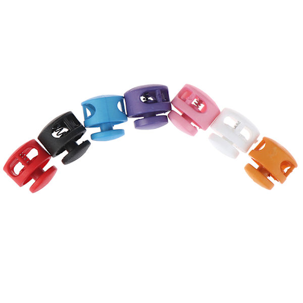 12 st Dragsnörestoppare Sladdlåsklämma Toggle Clip Stopper S Black