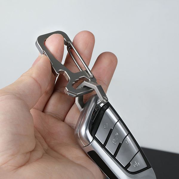 D Form Multi-purpose Mini Lock Titanium Spännen Nyckelring Bil Bu L