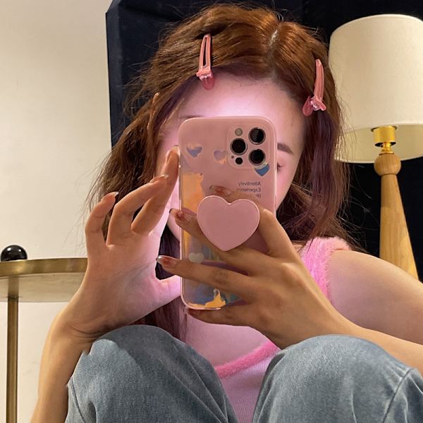 5 ST Anknäbbklämma Färgglada hårnålar Mode frisörhår Pink