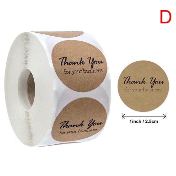500 st Tack för din beställning Kraft Sticker Handmade Packagin B
