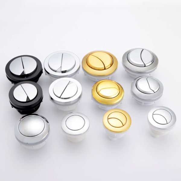 1 STK Dubbelspolningsknapp för toaletttank 38mm/48mm/58mm Rund form C A3