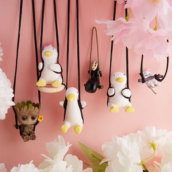 Gips Anime Biltillbehör Swing Duck Pendant Auto Rearview Mi A3