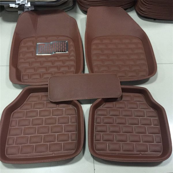 5 st Auto Golvmattor Fotmattor Mattor Bilstyling för Duster P Brown