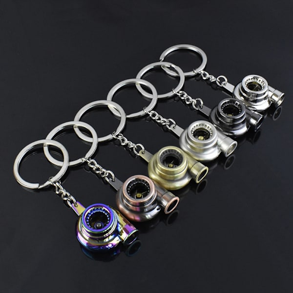 Mini Turbo Turbo Nyckelring Spinning Turbin Nyckelring colorful