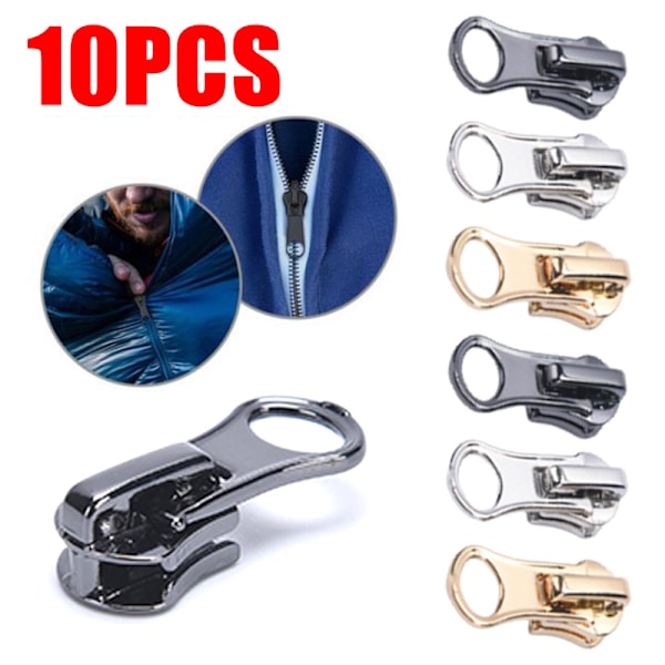 10st Fix Zipper Zip Slider Reparation Instant Kit Avtagbar Rescue Black