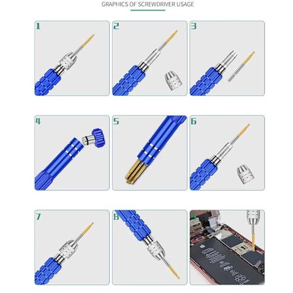 1st watch Reparation Reparationsverktyg Skruvar Remover Hand Tool Kit red