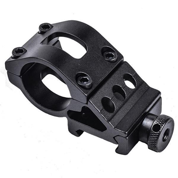 Taktisk 25,4 mm Quick Release Offset Ficklampa Scope Mount Hun Black