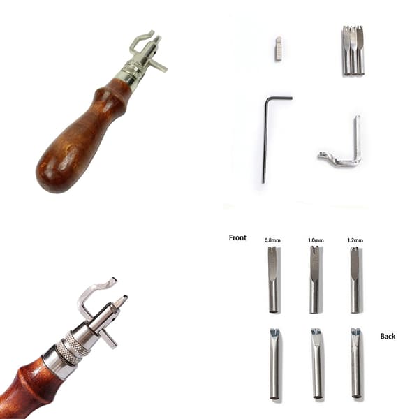 7 i 1 Multipurpose Leather Craft Tool Sy&Crease Läderkant