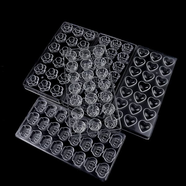 3D Choklad Godis Bars Molds Bricka Plast Form Blommor Bakning E