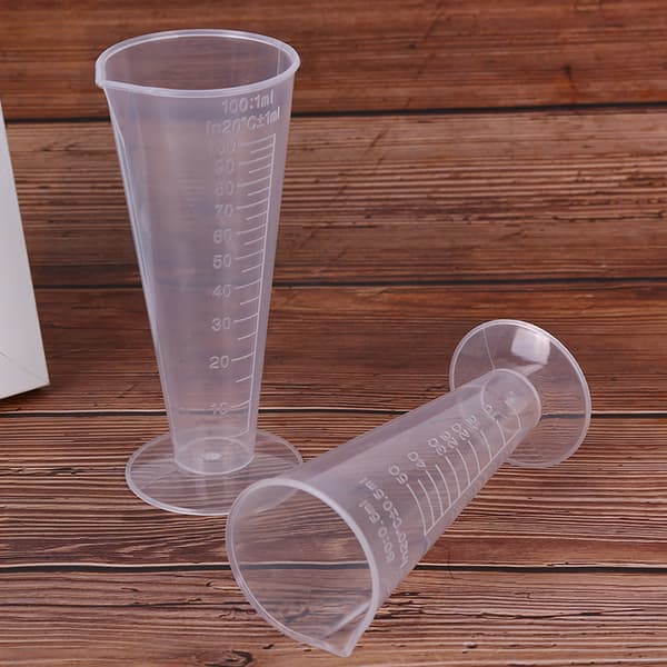 2st/ Set Mätkopp Transparent plastkon Återanvändbart kök