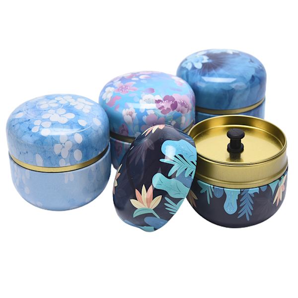 Tea Caddy Iron Delikat Small Style Te Canister Förvaringsbox f E