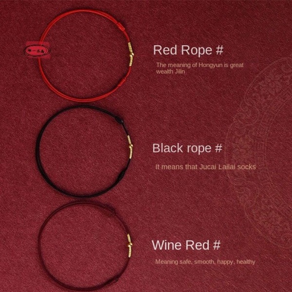 Mode handgjort armband rött rep Lucky armband kvinnor män bästa Wine red Bracelet