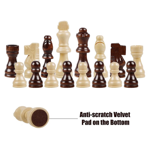 32st/ set 2,2 tums schackpjäser i trä Spel schackunderhållning