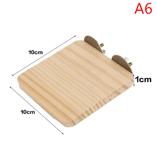 1st Pet Fågel Papegoja Trä Plattform Stand Rack Leksak Hamster gren A6