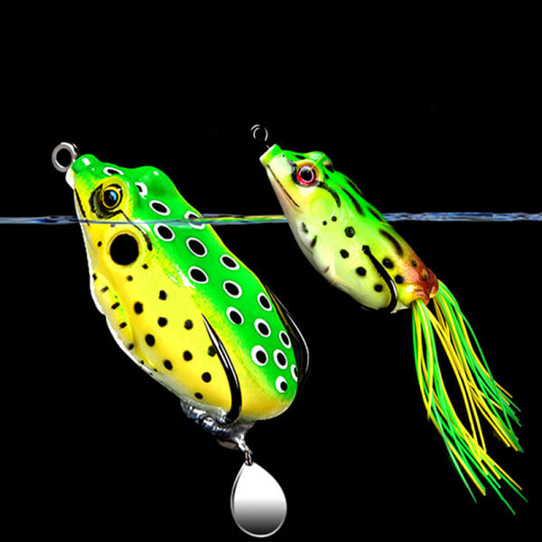 1st 10G 3D Eyes Frog Lure Mjukt Tubebete Plast Fiskedrag w Red