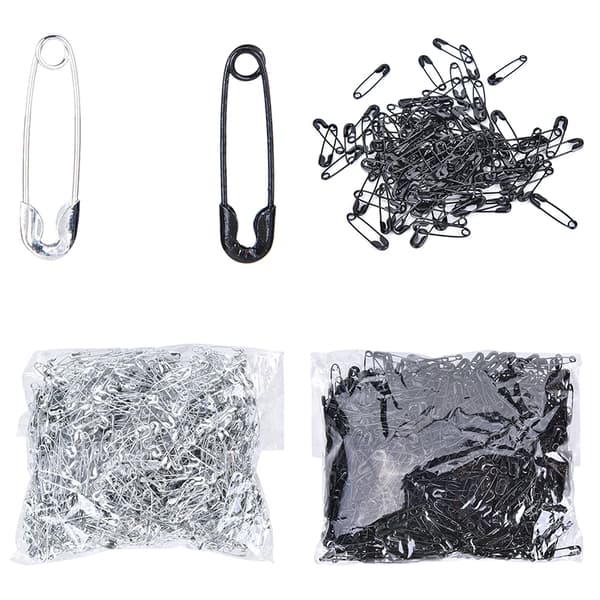 1000 st 000# Säkerhetsnålar Fynd Päronformade säkerhetsnålar för Black