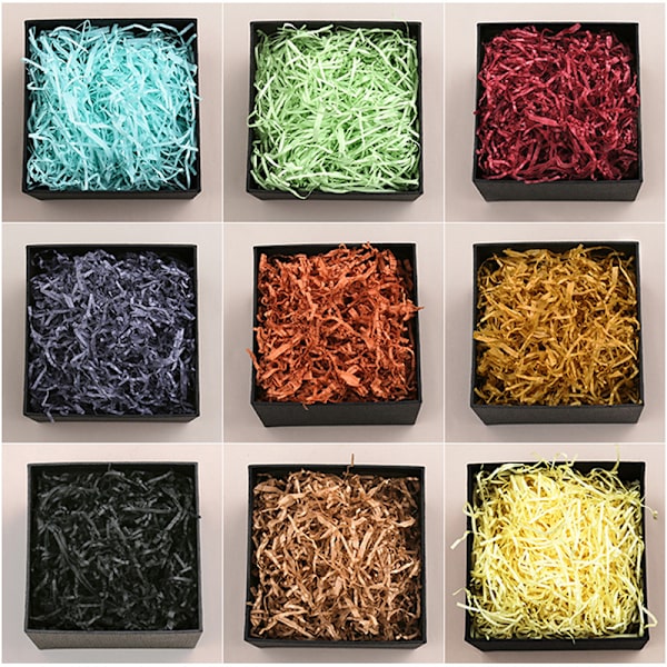 Presentbox Filler Raffia Strimlat papper Festdekoration Inslagning Champagne