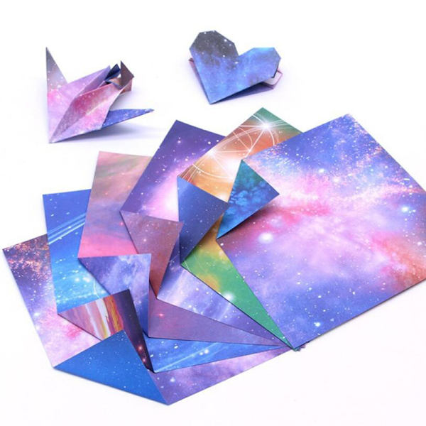 60/65 st Space Star Flower Origami Paper Dubbelsidig Vikning D C:60Pcs