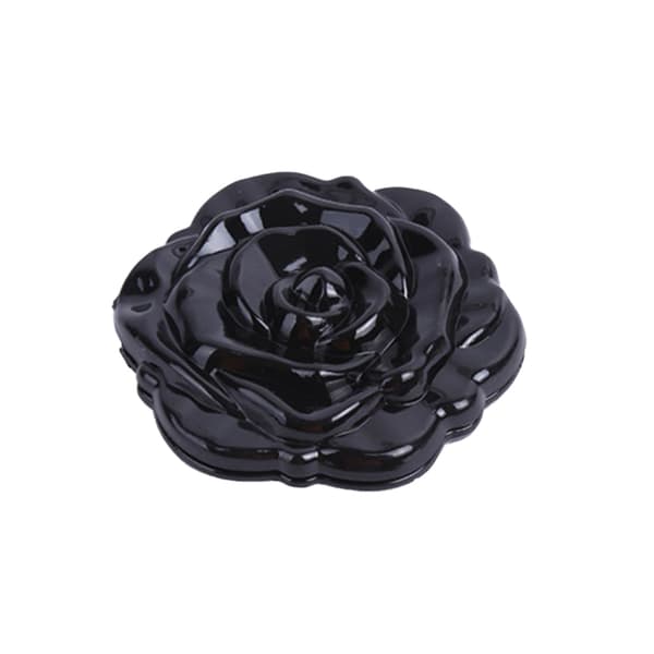 Spegel Retro Rose Flower Small Pocket Makeup Mirror Dubbel sida White