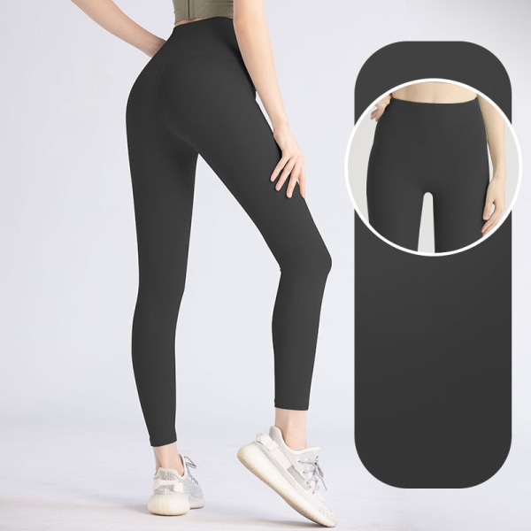 Fitness Kvinna Hellängder Leggings Löparbyxor Bekväma sea rock gray XL