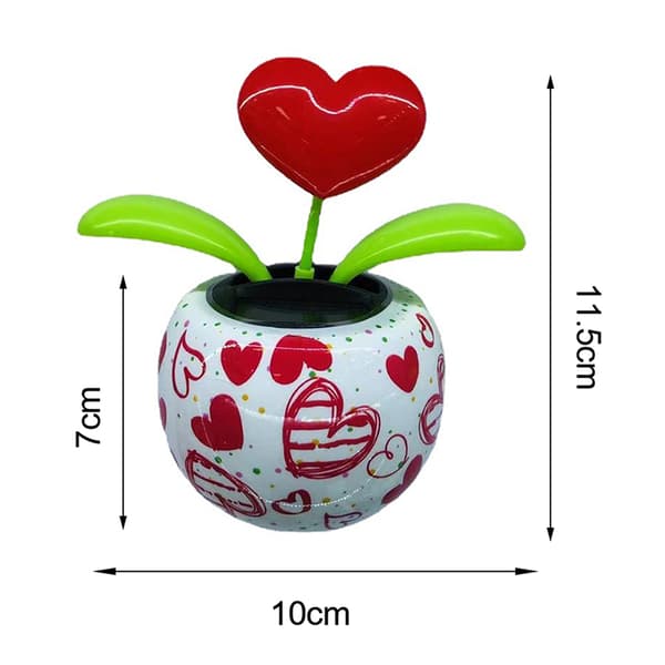 Bilprydnad Solar Apple Flower Automatisk Beetle Bildekoration A9