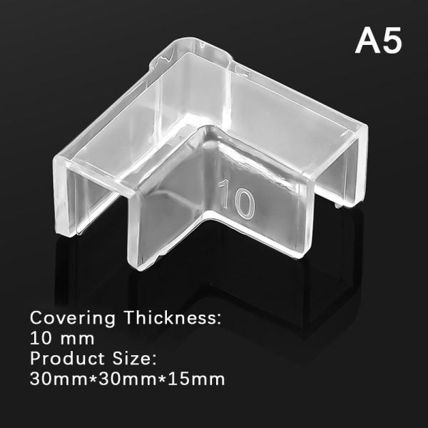 4 st/ set Silikon Transparent Anti-kollision Fish Tank Corner P 10mm