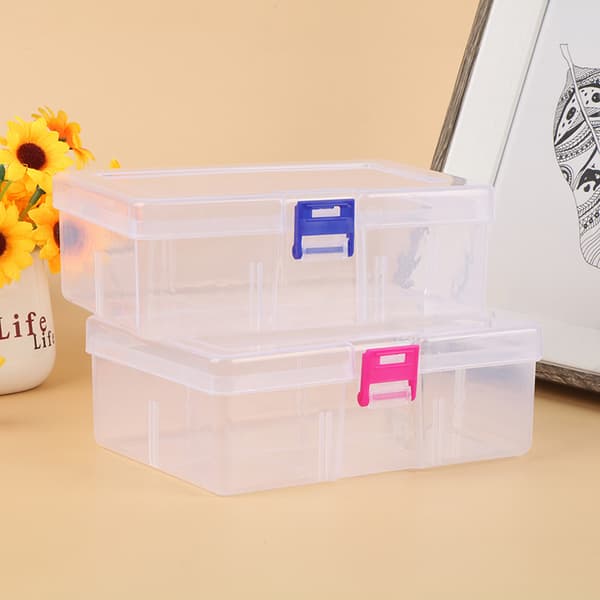 Transparent komponent Skruv förvaringsbox Smycken Display Practic Blue