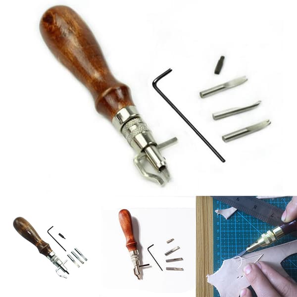 7 i 1 Multipurpose Leather Craft Tool Sy&Crease Läderkant