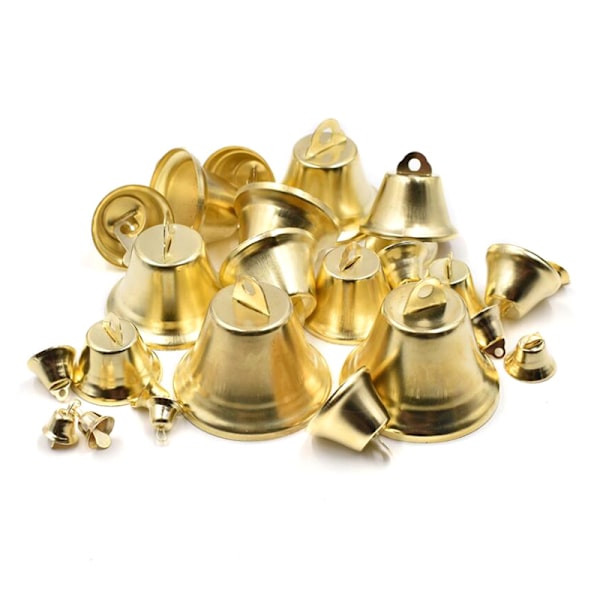 10st Små Jingle Bells Metallklockor Julgransfestdekor 10mm