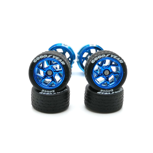 1 set 11 mm 1/64 lättmetallfälgar Avtagbara vågiga däck UV Electro D3