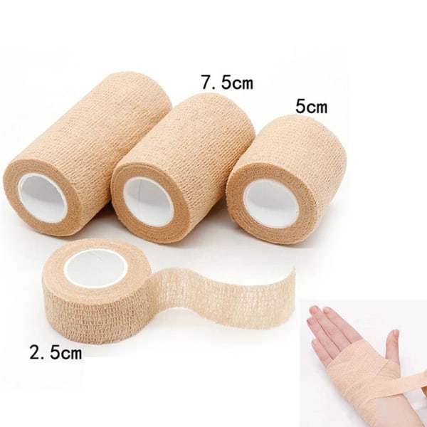 Hudfilm Självhäftande elastiskt bandage Armbåge Knäskydd Sport 2.5x450cm