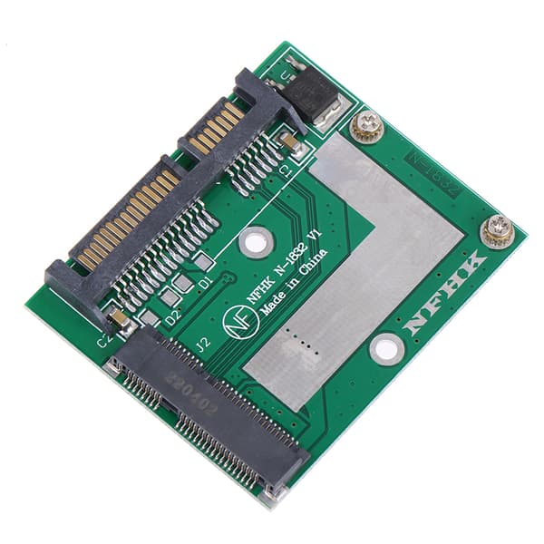 MSATA SSD till 2,5'' SATA 6,0gps Adapter Converter Card Module Bo