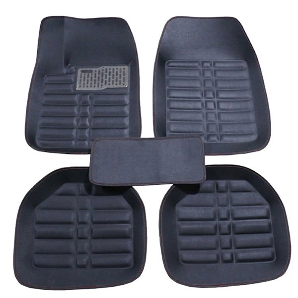 5 st Auto Golvmattor Fotmattor Mattor Bilstyling för Duster P Black