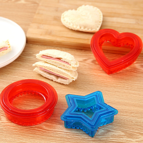 SandWich ter och Sealer For Kids Lunch Smörgås Maker Breakfa Heart