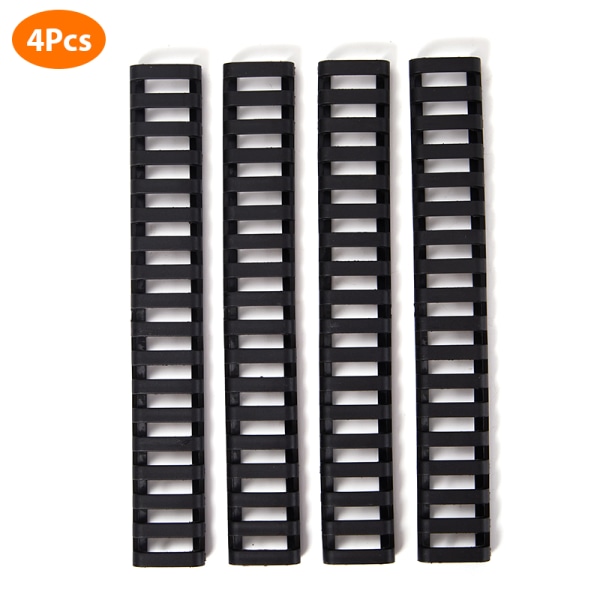 4 st Gummiskena täcker Plast Stege Form För Handguard Pro Black