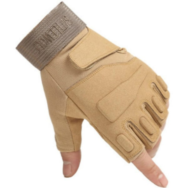 Utomhus taktiska handskar Sporthandskar Half Finger Military Men green L