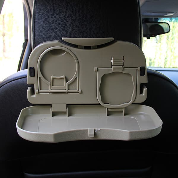 Hot New Folding Auto Bil Baksäte Bord Dryck Cup Brickhållare Black