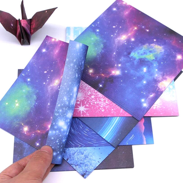 60/65 st Space Star Flower Origami Paper Dubbelsidig Vikning D C:60Pcs
