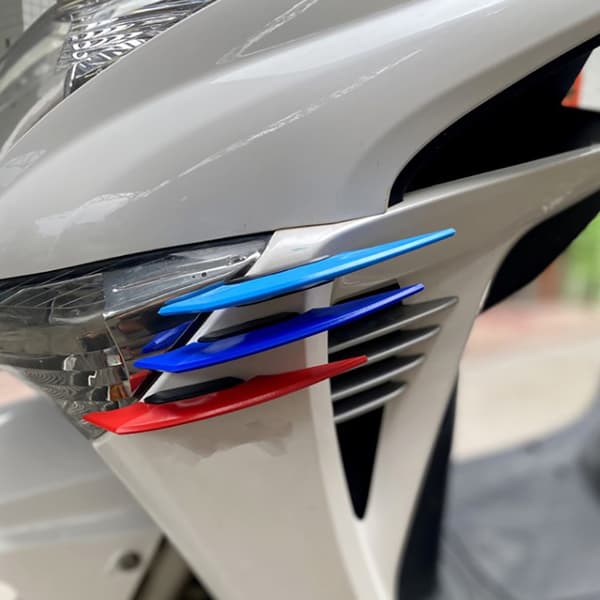 1Par Universal Motorcykel Winglet Aerodynamisk Spoiler Dynamic Yellow