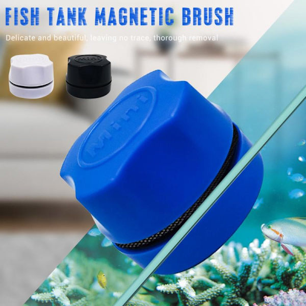 Magnetisk akvariumborste akvariumrengöring glasfönster alger c White