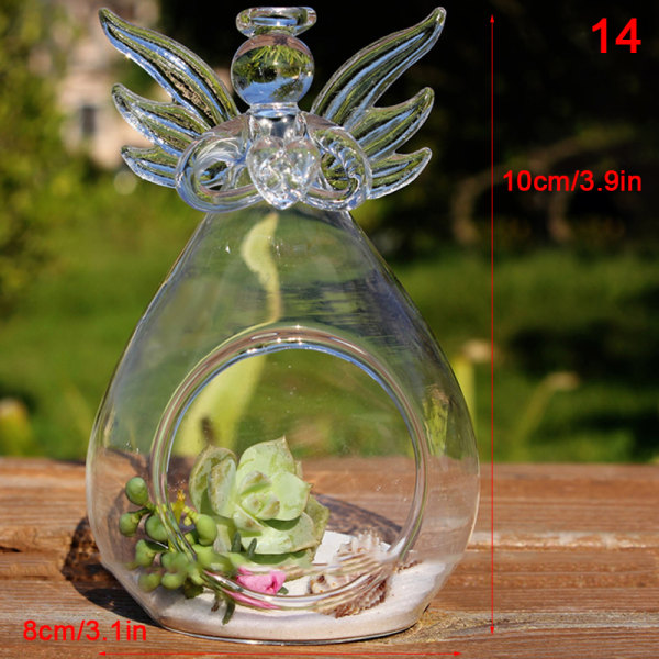 Hängande Transparent Ball Glas Flower er Vas Terrarium Landsca 14