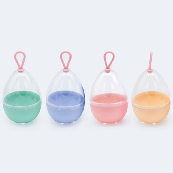 Tom Transparent Puffs Case Förvaringsväska Bärbar svamp Pink